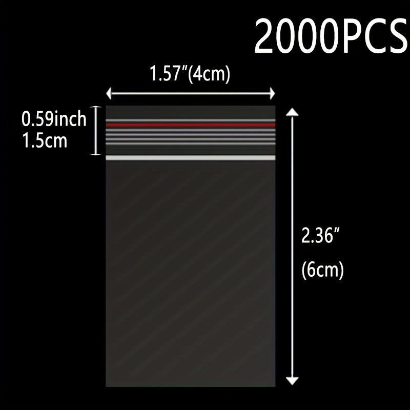 TEMU 2000 Transparent Plastic Storage Bags, Double-layer Thickness Of 0.06 Mm, Clear Gift Bags That Are Moisture-proof,, And Oxidation-resistant,