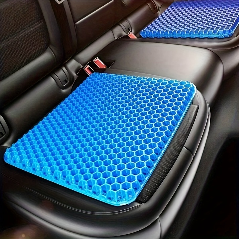 

Cooling Gel Car Seat Cushion - Breathable, Non-deformable Summer Pad For Office & Home Chairs, Soft Tpr With Honeycomb Design Gel Seat Cushion Car Seat Cooling Pad