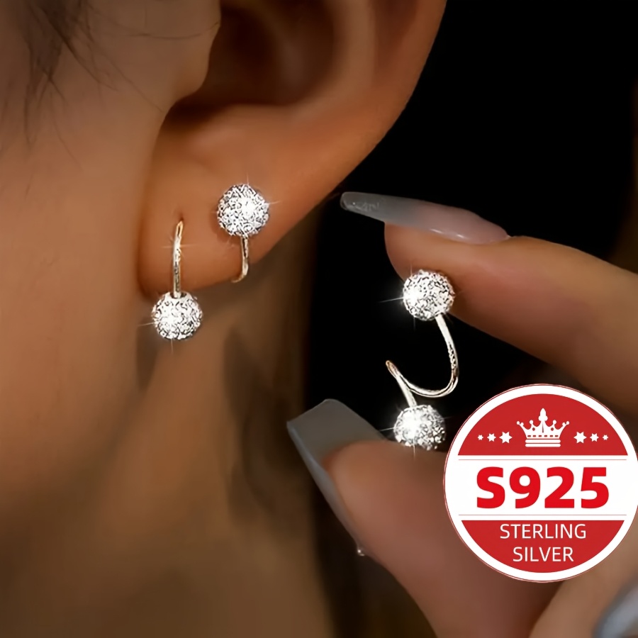 

Luxurious 925 - Hypoallergenic, Sparkling Earrings, For Christmas Gifts And Music Festivals, Ideal For For Girls