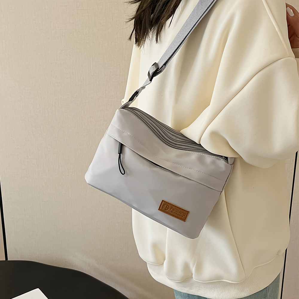 Minimalist Daily Commute Crossbody Purse With Multi Zipper Pockets_voghion.com