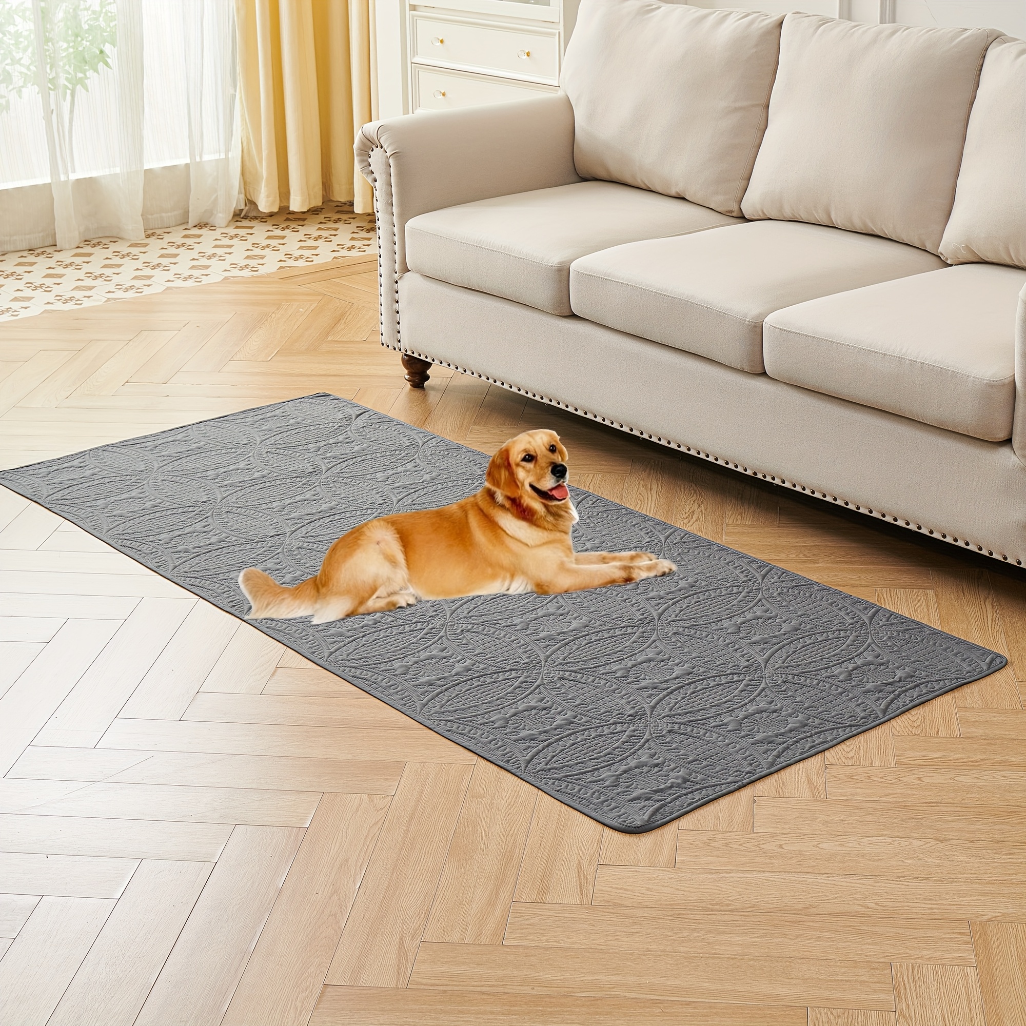 TEMU 1pc European Style Technology Pet Pad, Suitable For Bed, Sofa, Floor Dog Pad, Universal Anti-scratch Sofa Pad, Durable And Pet Bed Pad - Cat And