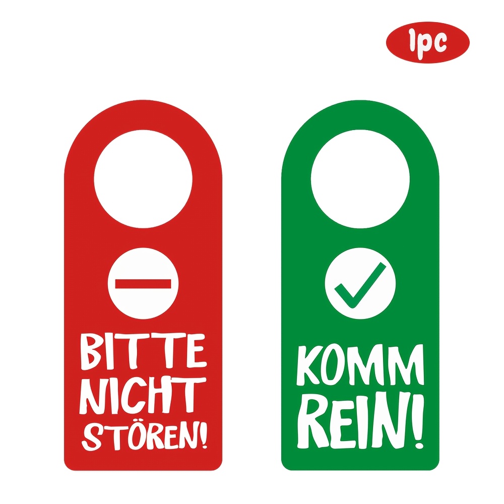 E-shop 1 Stück . Deutscher Türschild " & Zimmerreinigung betritt " - Beidseitiger PVC-Türhänger geeignet für deutsche Hotels, Büros, Wohnbereiche -
