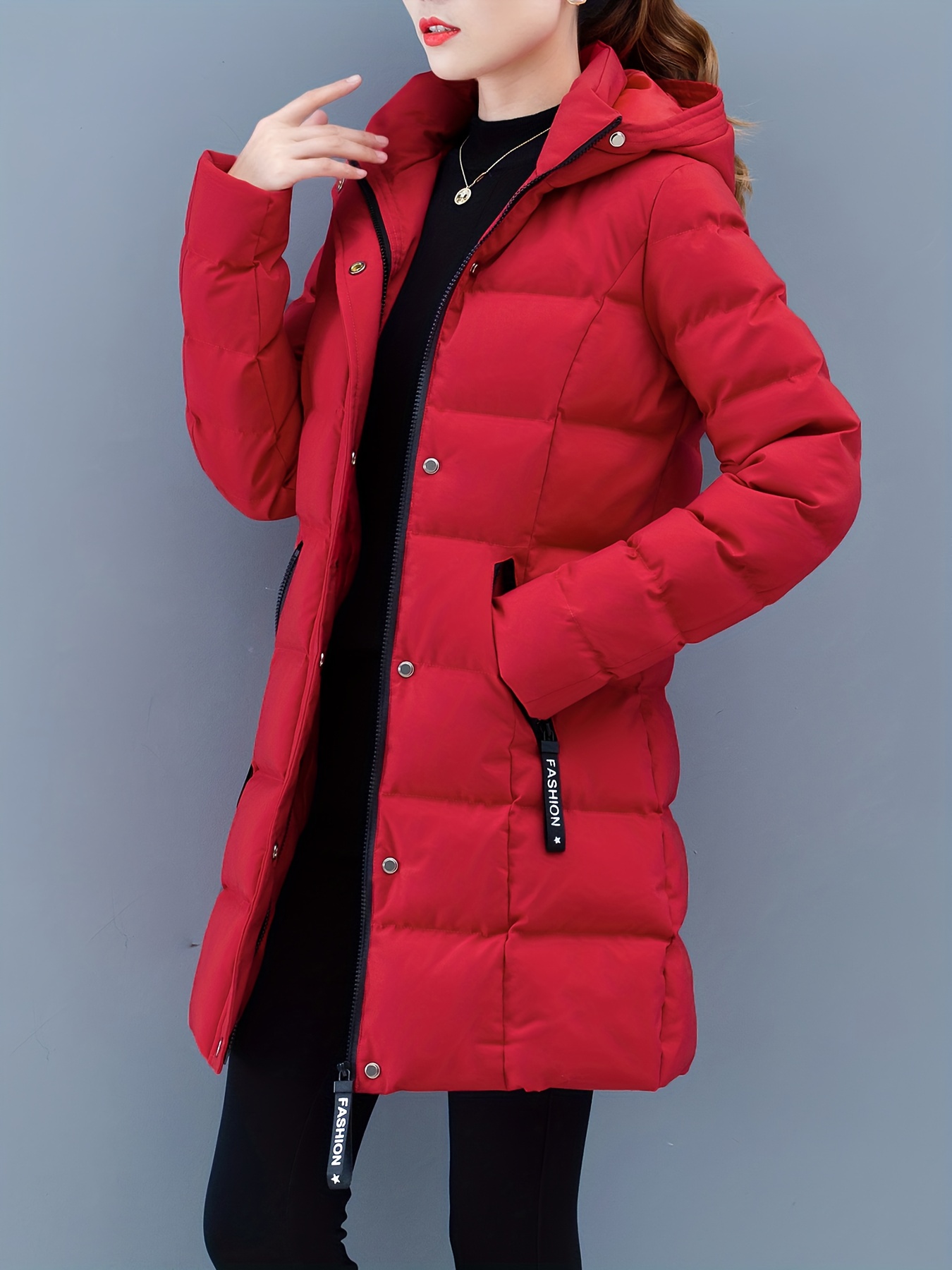 Women's Hooded Mid-Length Padded Jacket