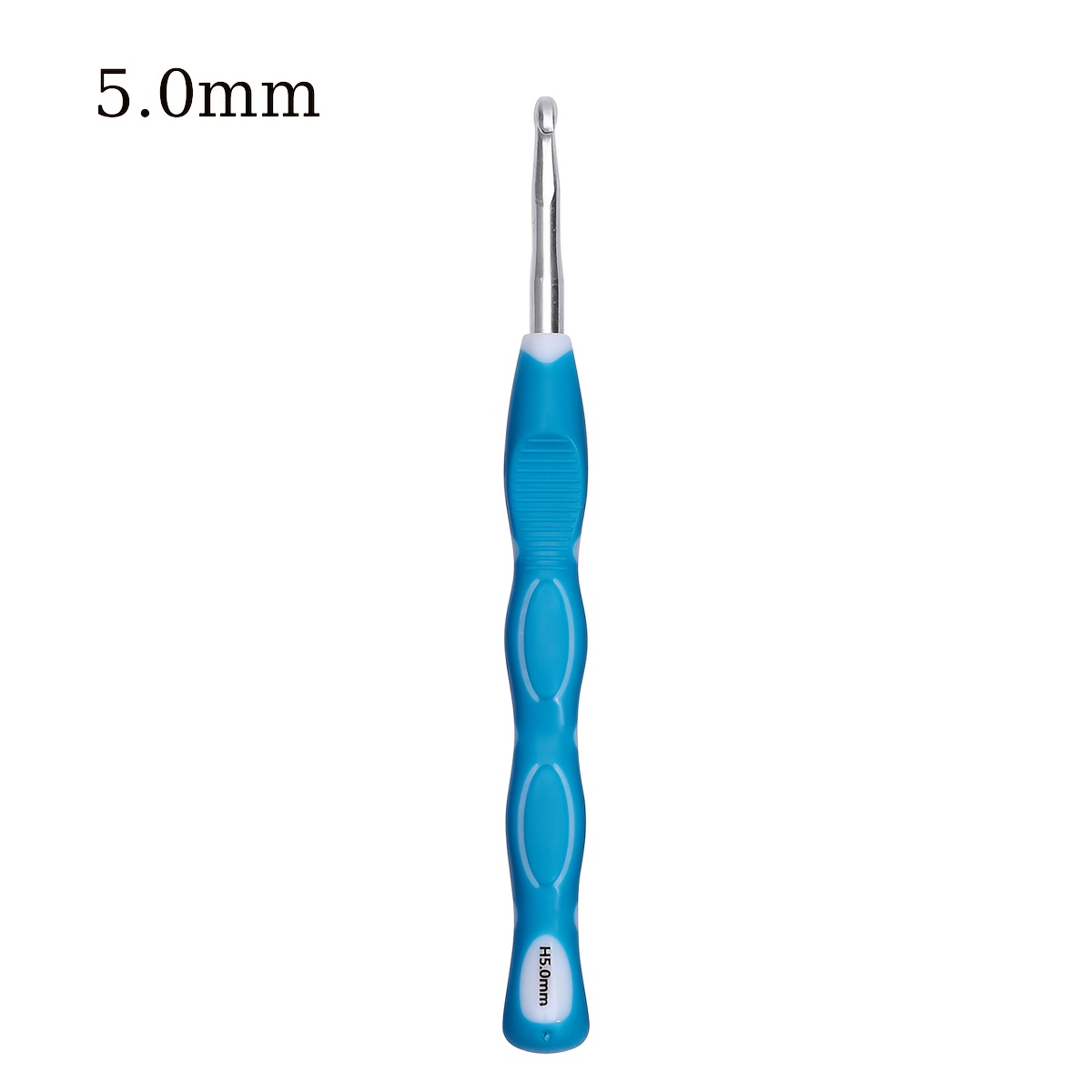 TEMU Juego de 1 pieza de ganchillos ergonómicos, agujas de croché de 2.0-6.0 mm para , ganchillos con mango de TPR y ABS para proyectos de