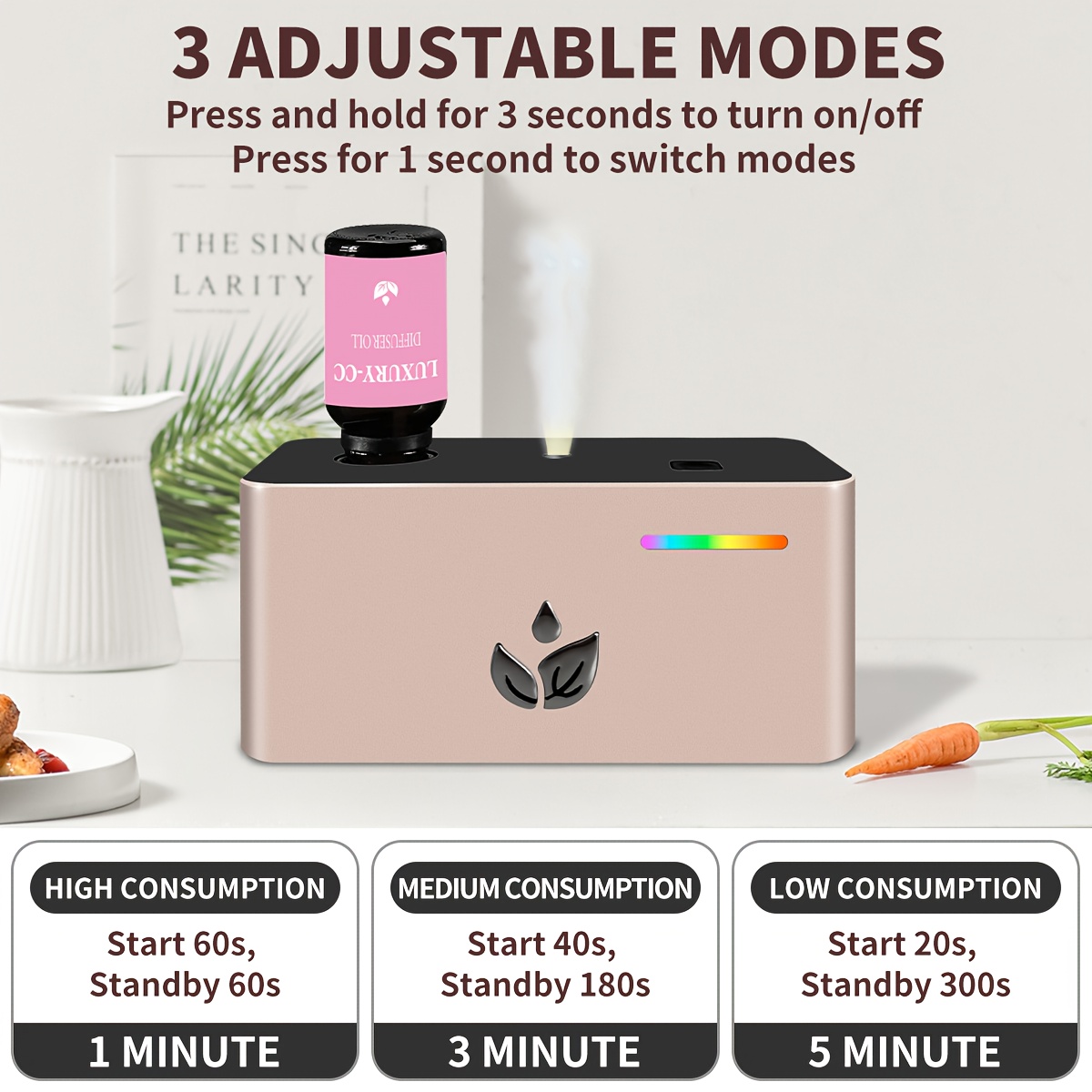 Smart Waterless Aromatherapy Machine with Essential Oils