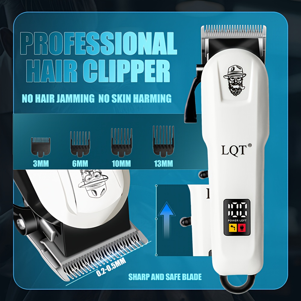 Conjunto de máquina de cortar cabelo elétrica LQT com 2 ou 3 peças 6
