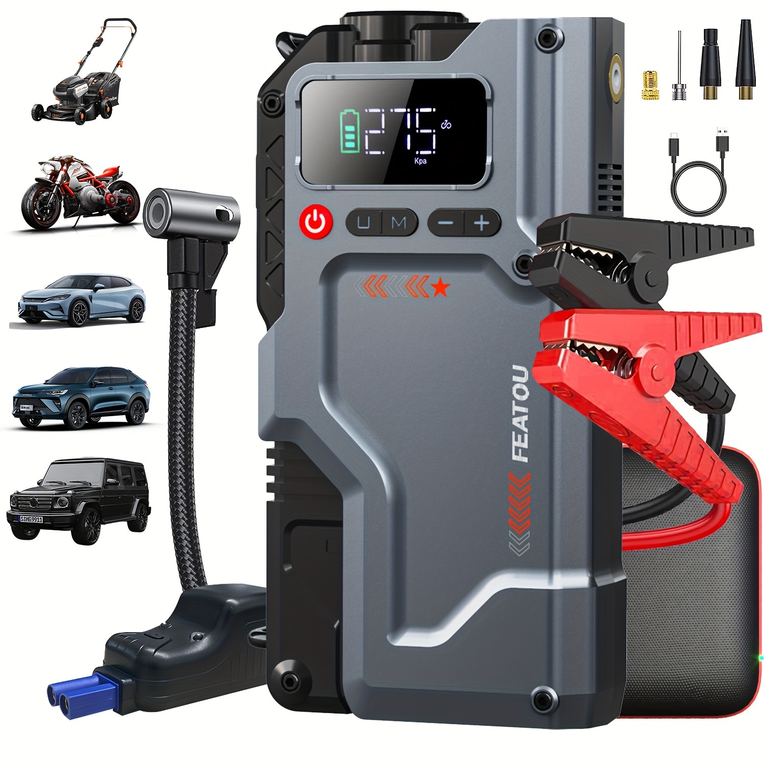 

Air , Box 5000a 150psi Battery Tire , Car Battery Charger Portable For 10. Or 9.0l Diesel Qc18w Charging Usb , Led