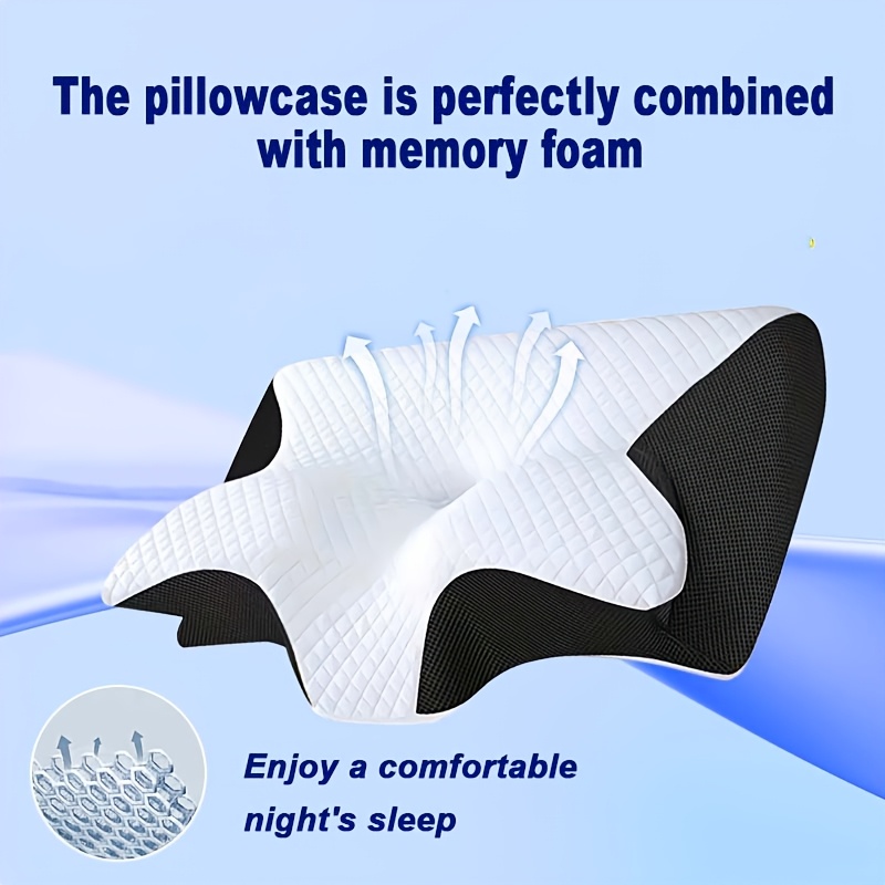 TEMU Cuscino Cervicale - Cuscino Ergonomico per il , Rimaneggiamento (Slow Rebound), Cuscino per il per e Sonno, Biancheria da Letto per Chi sulla