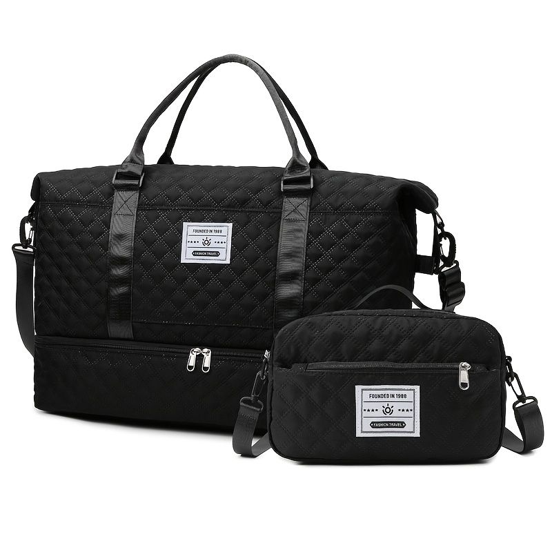 E-shop 2er-Set Gepäck-Aufbewahrungstaschen, leicht faltbar, erweiterbar, tragbare Reise-Wochenend- Übernachtungstasche, Wochenendtasche,