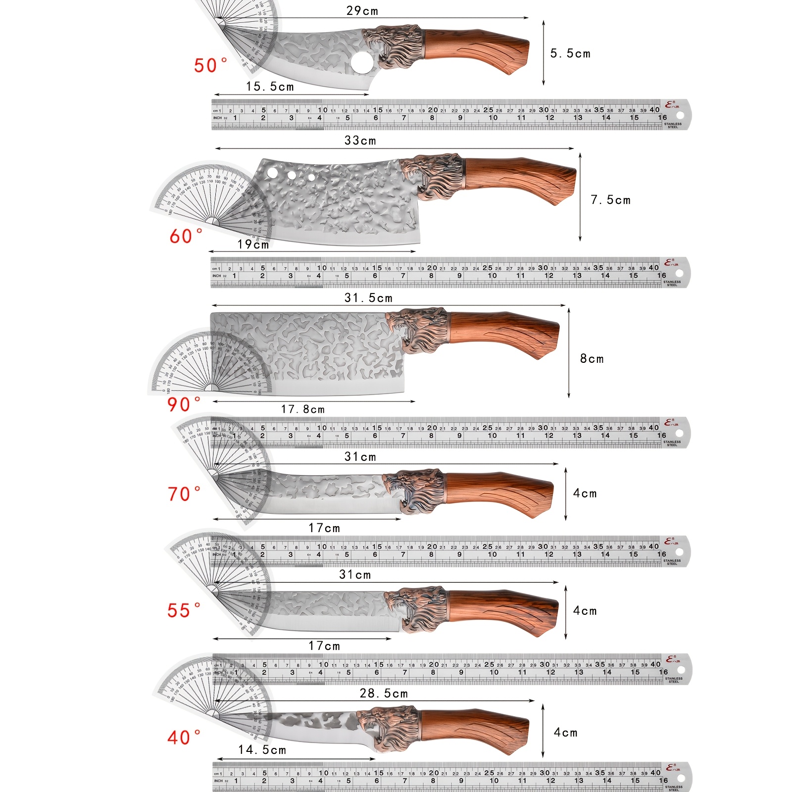 7pcs Kitchen Chef Knife Set; High Quality Chef's Knife; High Hardness Quality Steel Blade, Sharp and Durable; Essential Knives for Home Kitchen/dining; Meat Slicer Knife; Vegetable Knife; Fruit Knife; Butcher Knife; Chicken Deboning Scissors.