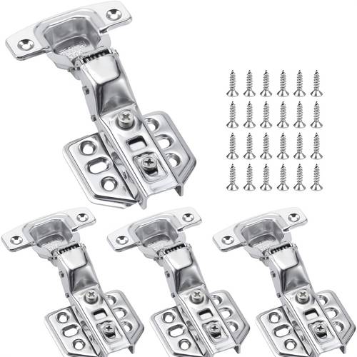 item picture 4 sets of stainless steel cabinet hinges with screws for soft closing and concealed type suitable for frameless cabinets concealed cabinet hinges smooth and slow self closing hinges insert
