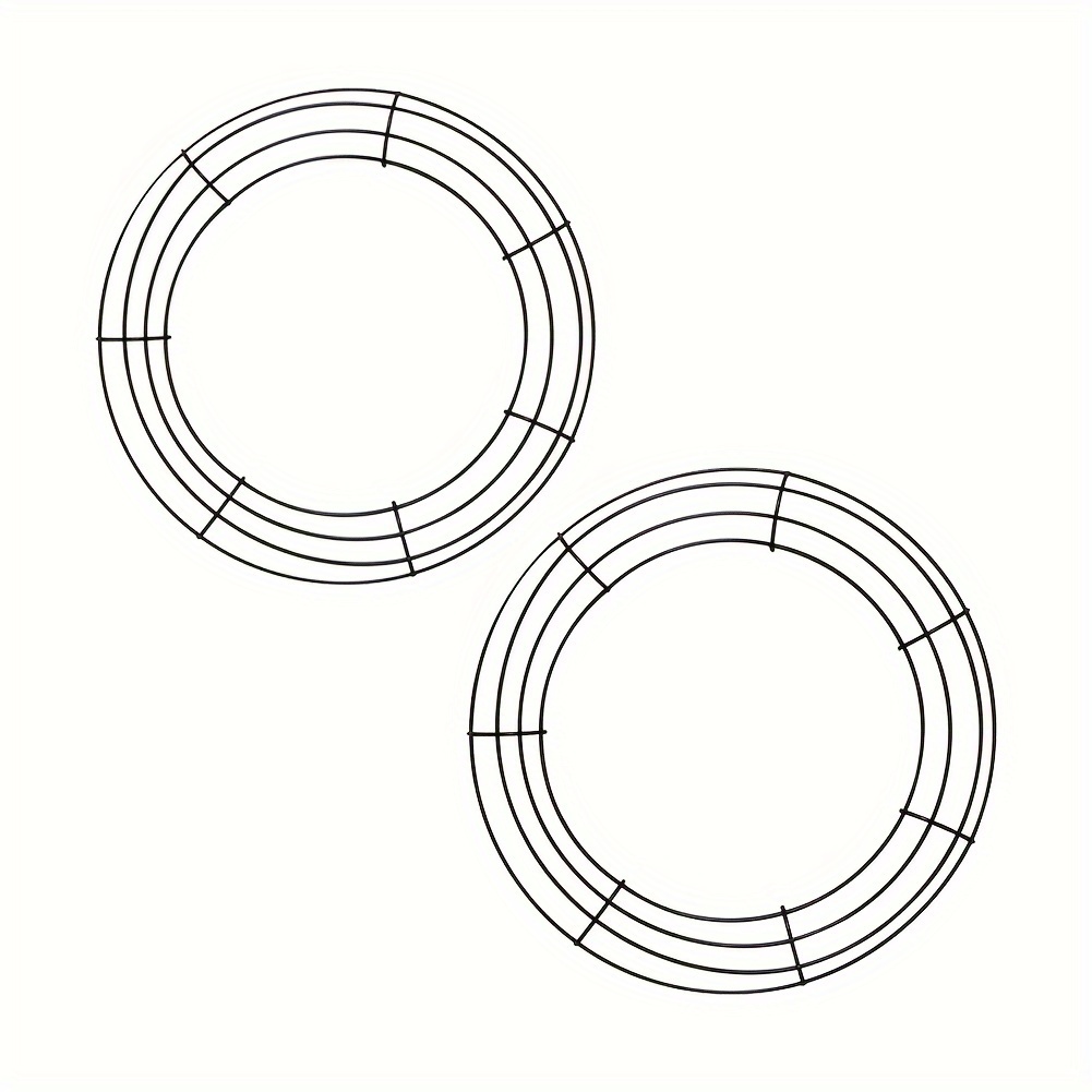 TEMU A Set Of Mesh Frames In Sizes 8 Inches, 10 Inches, 12 Inches, 14 Inches, And 16 Inches, And Black, For Making Metal Wreaths For Christmas, New
