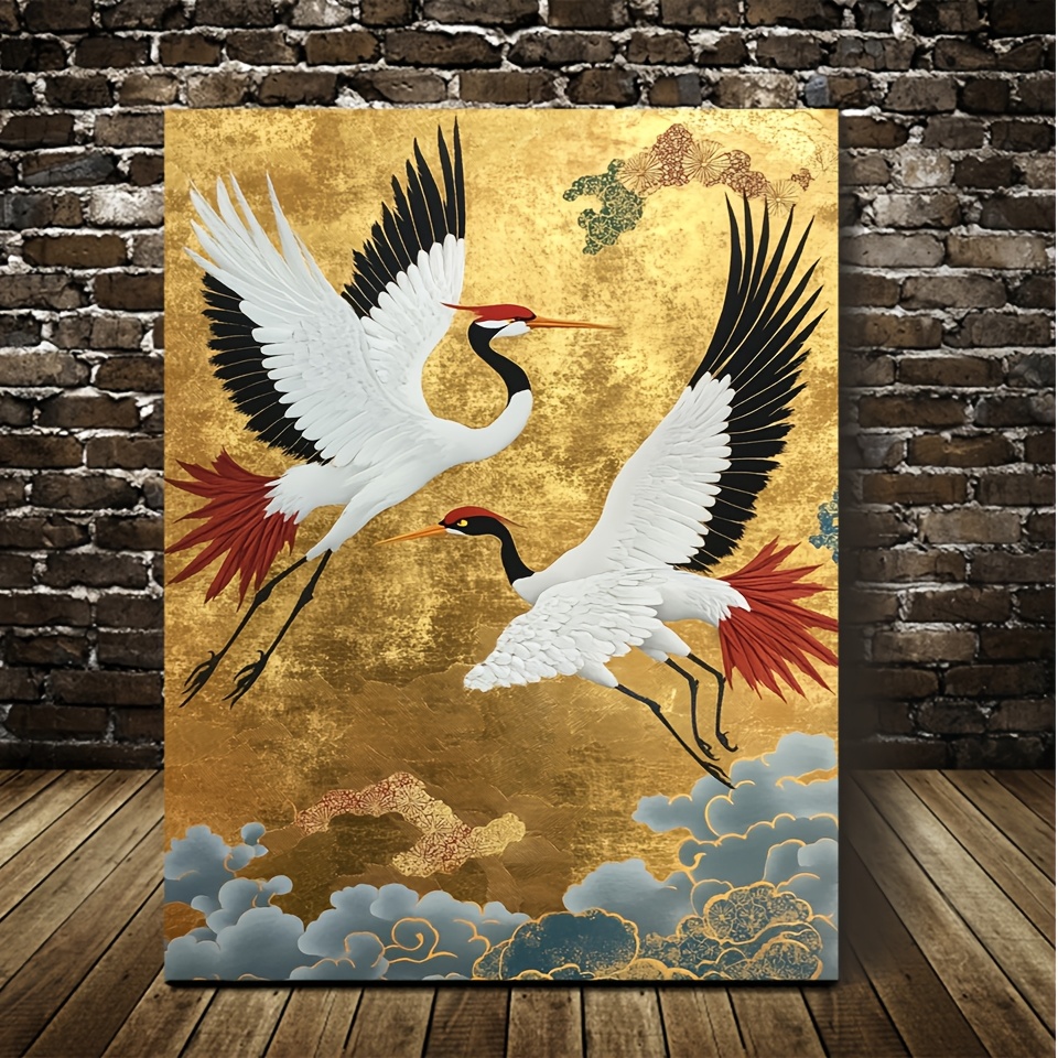 

1pc Contemporary Japanese Canvas Art, 11.8x15.7 Inch Wall Decor, & Clouds Design, No Feathers, Ideal For Cafe, Office, Living Room, Bathroom, Dining Room, Dorm, Kitchen - Rui2499