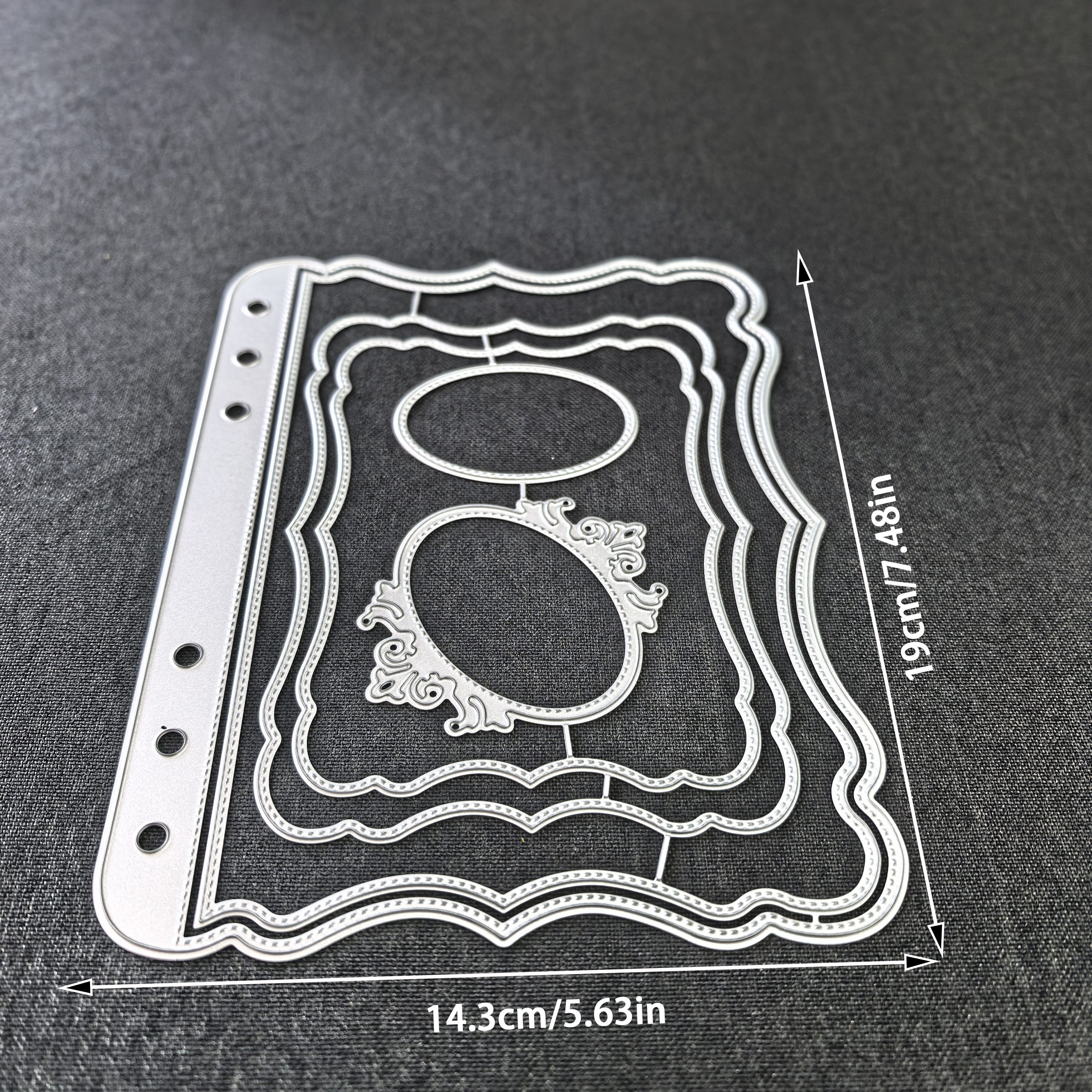 TEMU 1pc Diy Photo Album Metal Cutting Dies, Diy Scrapbooking Embossing Stencil, Handmade Greeting Card Making Metal Die Cuts, Gift Card Making Tools