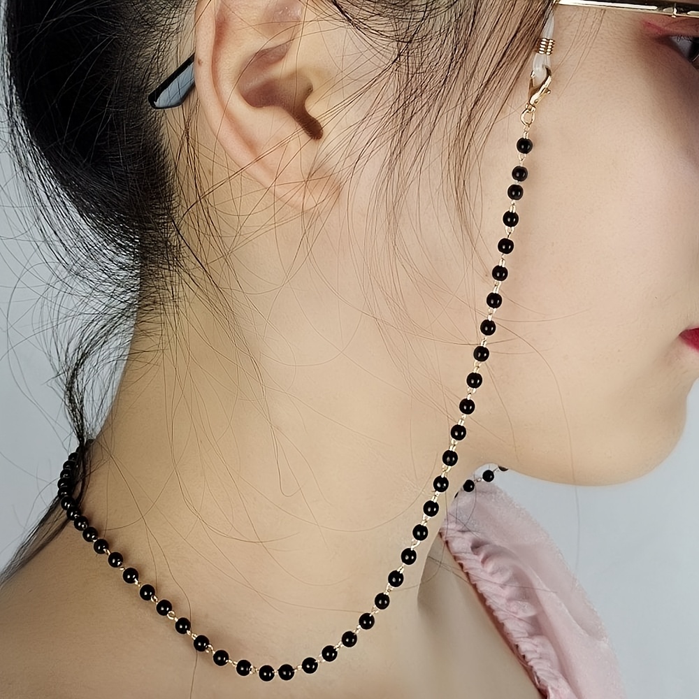 Womens Vintage Pearl Chain Glasses Necklace Lanyard Use Anti