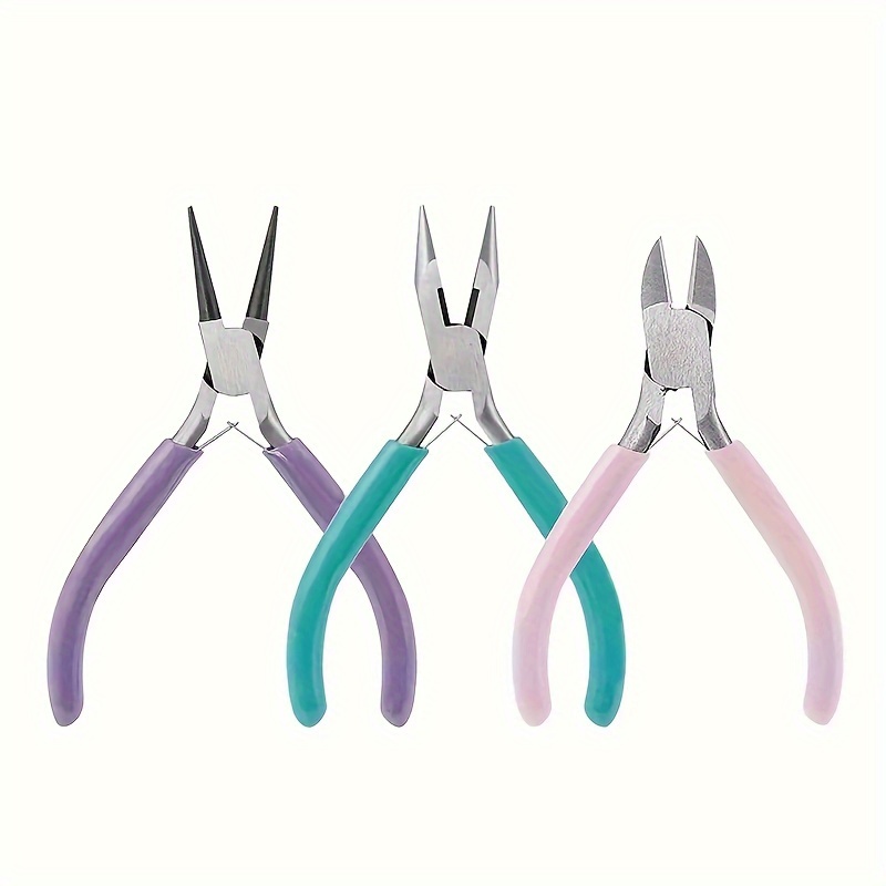 

3pcs Jewelry Making Pliers Set - Needle Nose, Round Nose & Wire For Beading And Crafting - Ideal For Repair & Crafting