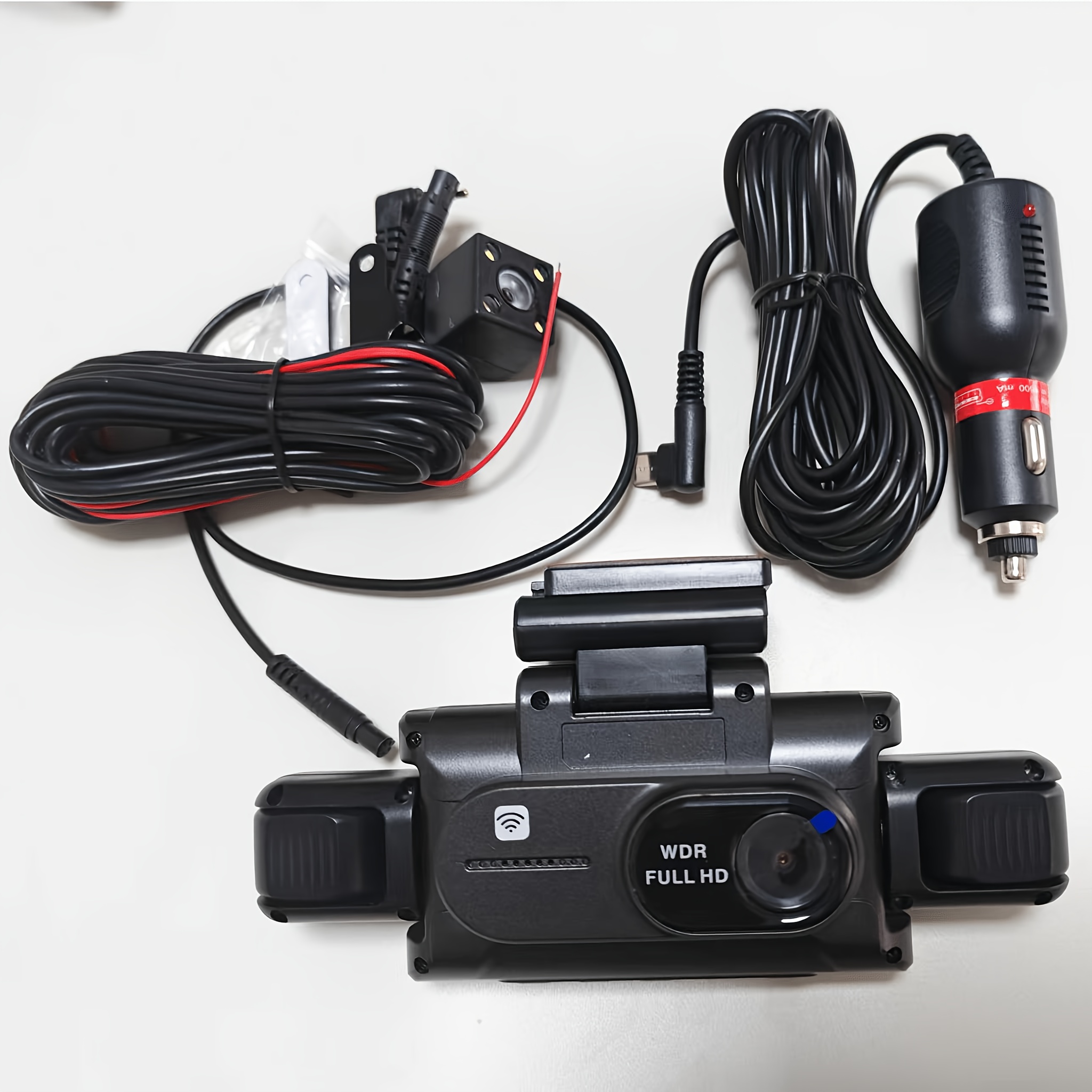 Image of 1080p Full Hd Wifi Four-lens Driving Recorder With Night Vision Function, Supports Loop Recording To Driving Safety And Provides 360 Panoramic Coverage, Perfect Gift