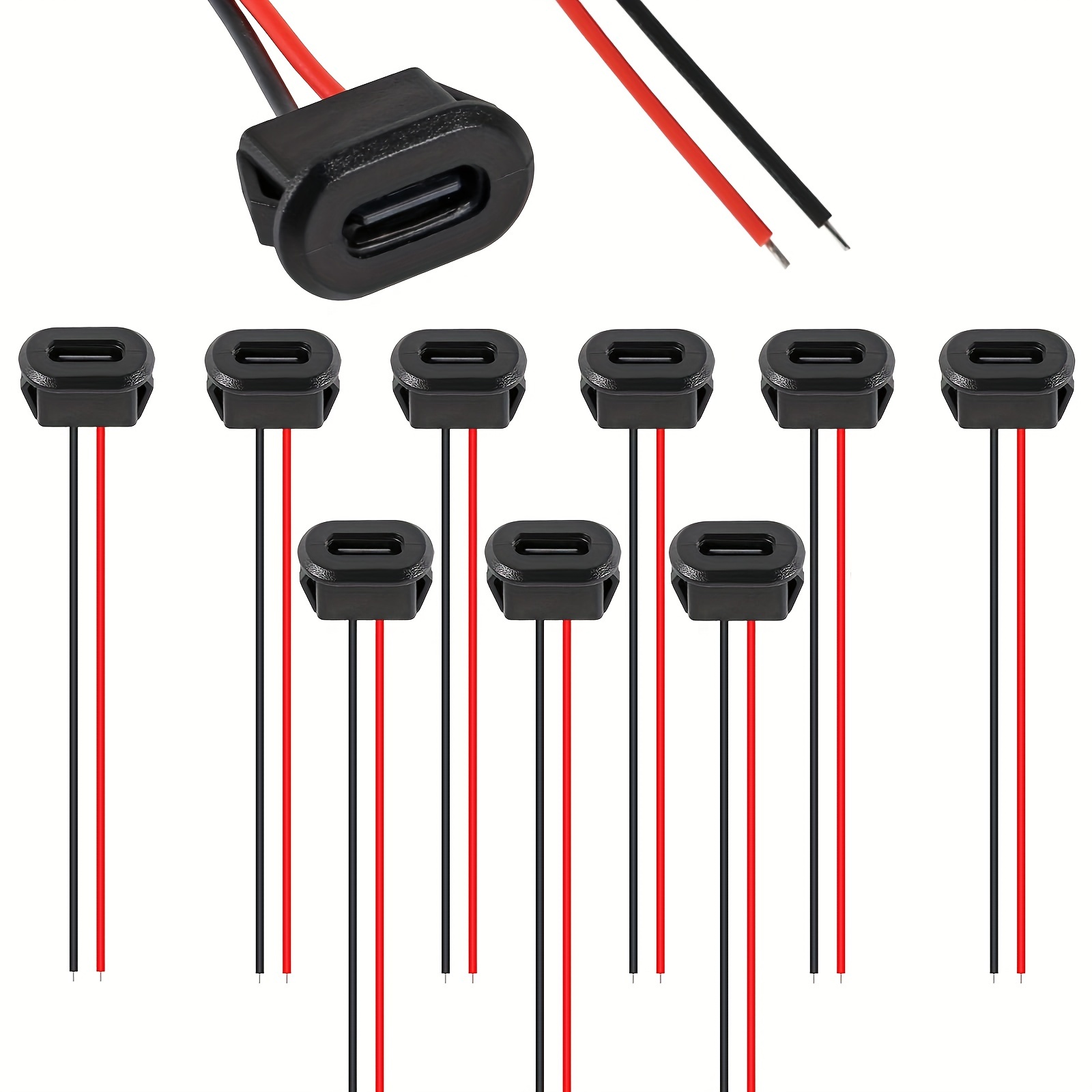 5/10pcs Type-C Female 2Pin USB Connector Type-C with Female Socket Fast  Charging Jack Charging Port USB-C Charger Socket, USB Socket Charger  Adapter A