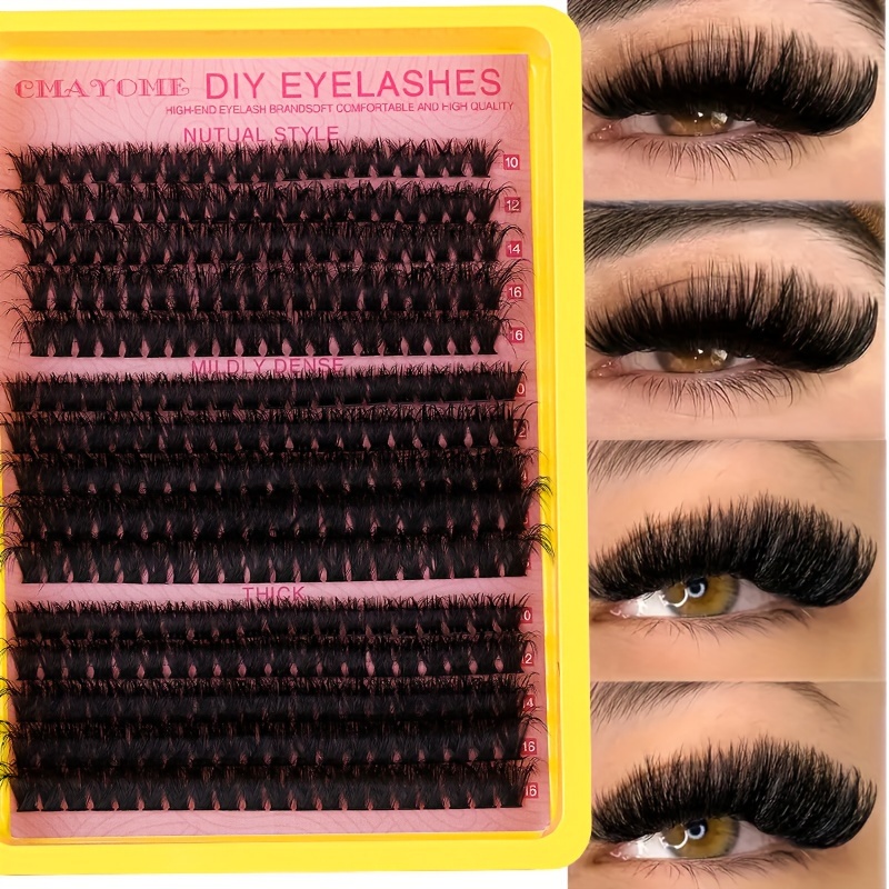 

Cmayome Diy Kit - 60d+80d+100d Mixed , C/d Curling , Fluffy & , Reusable , Lengths 10-16mm