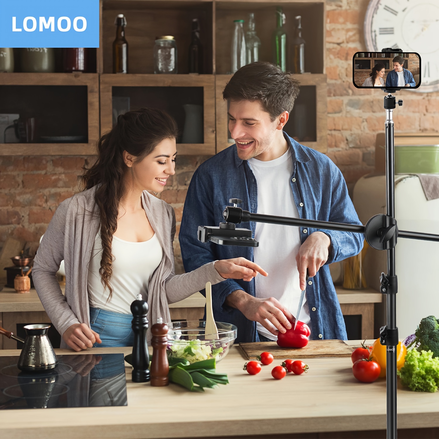 68 adjustable dual stand phone tripod ball head travel Temu