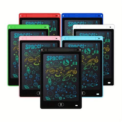 imagen del artículo pizarra de escritura lcd de 8.2 pulgadas, pantalla a color, pizarra para dibujar y garabatear, tablero educativo en rosa ideal para . regalo para navidad, o halloween