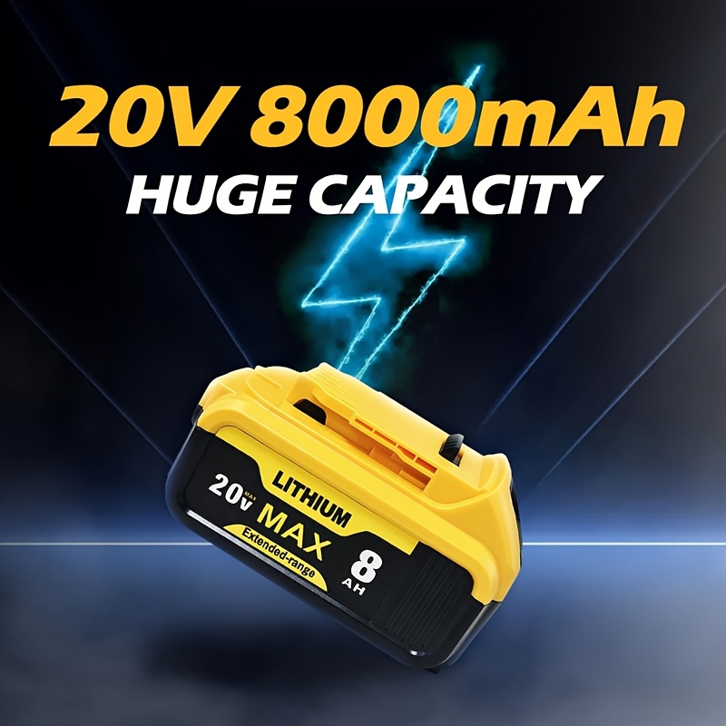 8000mAh Replacement Battery for DeWalt