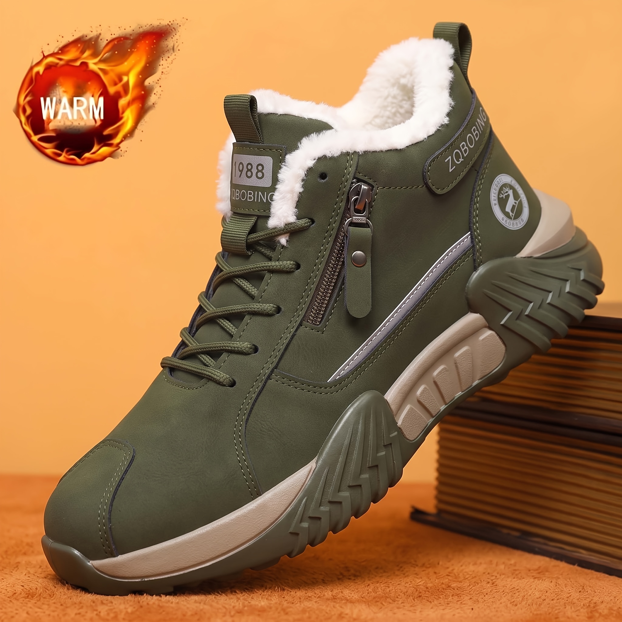 ZQBOBING Autumn Winter Outdoor Men's Snow Boots