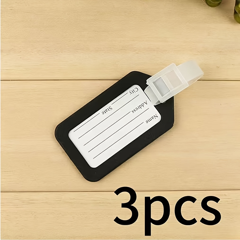 3pcs Plastic PP Luggage Tag Set for Travel