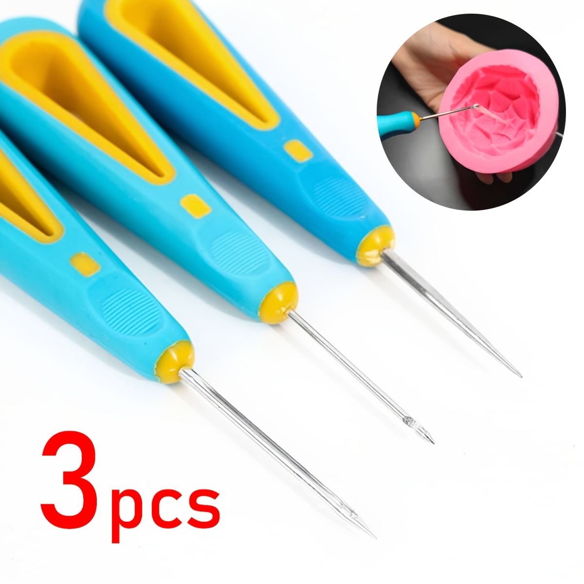 

1-3pcs Set Of Candle Core Piercing Tools, Bent And Straight Hole Punches, Candle Making Tools, Shoe Sole Insertion