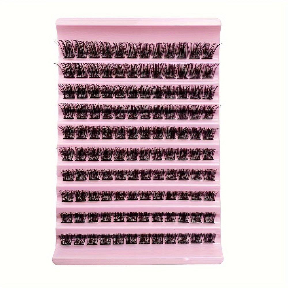 Image of 10-row European & Diy Cluster False Eyelashes Kit - Natural Look, D , Mixed Lengths (13-15mm) - Easy To Apply, Salon-quality Segmented Eyelashes For Stunning Eye Enhancement