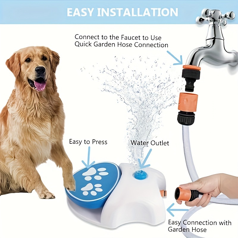 interactive dog water sprinkler toy paw pedal outdoor pet Temu Oman
