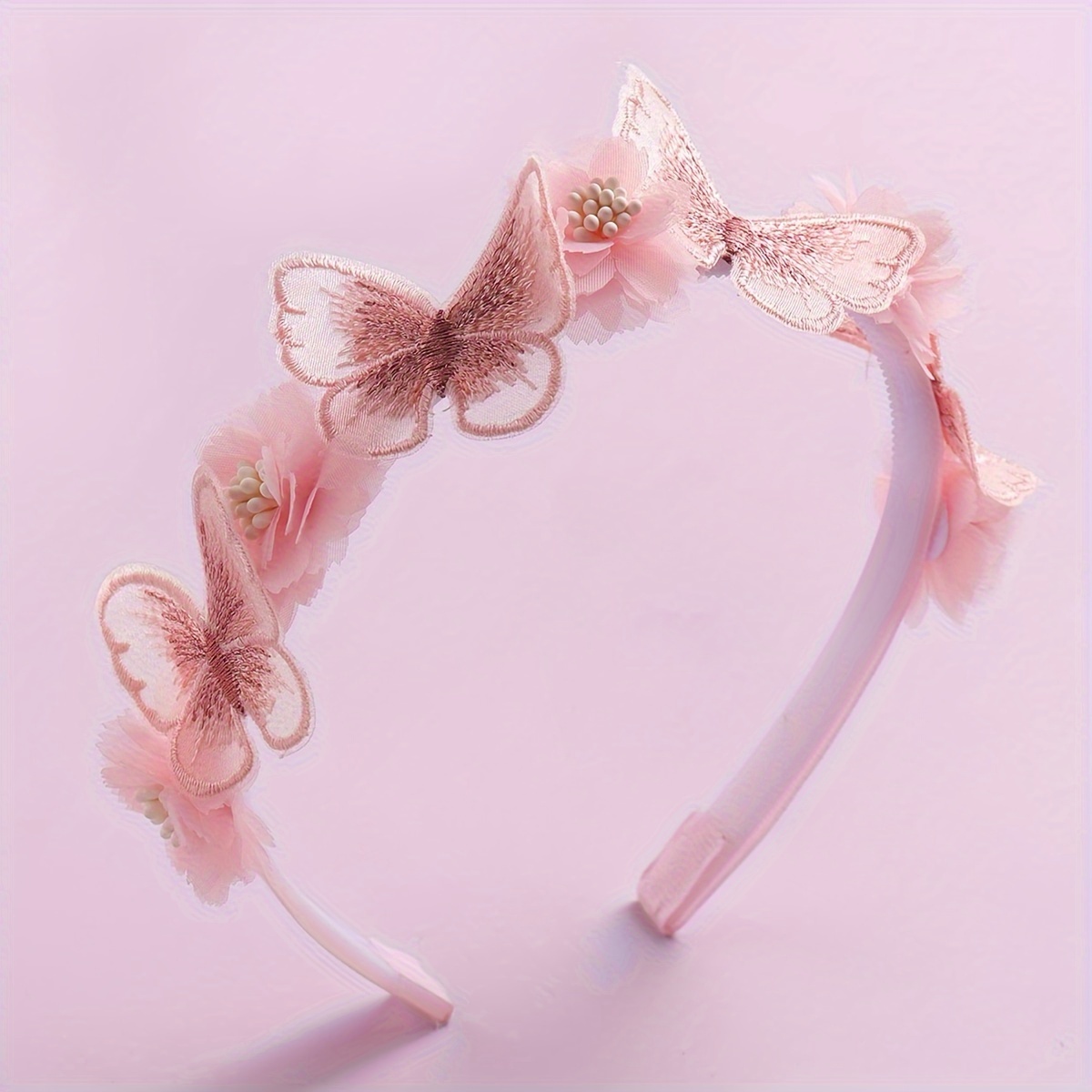 

1pc Elegant Flower Butterfly Decorative Head Band Vintage Non Slip Hair Hoop Trendy Hair Accessories For Women And Daily Uses