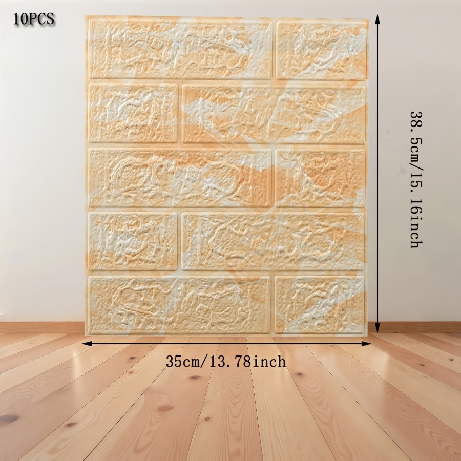 TEMU Xpe Brick Pattern Self-adhesive 3d Wall Sticker For Living Room And Bedroom Wall Renovation, Decorative Wallpaper For Background Walls And