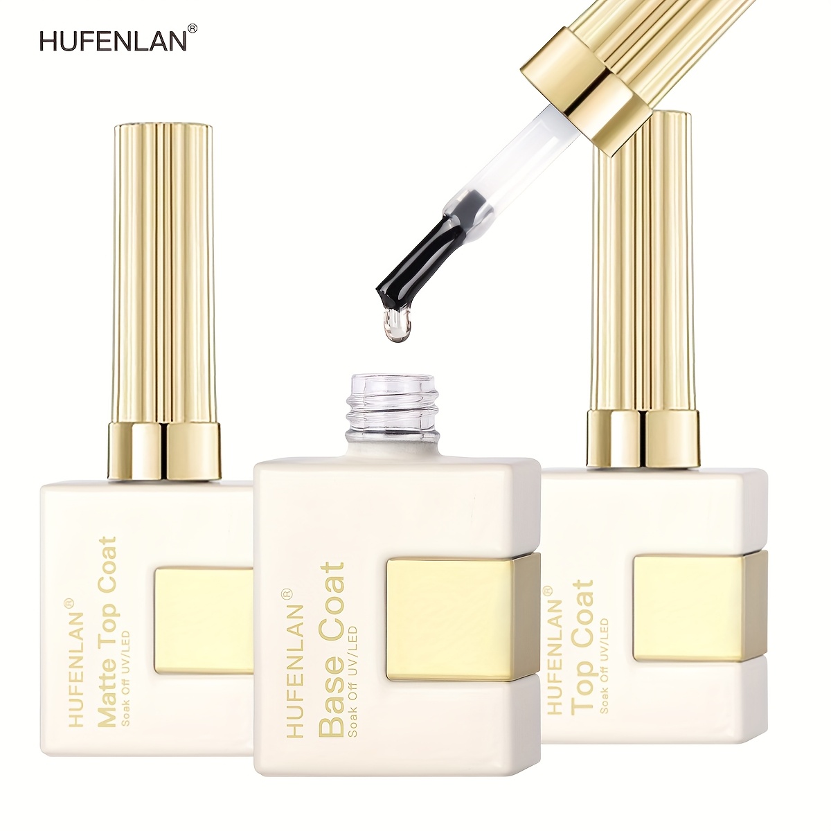 3pcs Gel Polish, Base Coat That Ensures Strong , With A Long-lasting Shine Effect, And Matte For Stylish Matte . Soak Off Easily. Rated By Customers! Perfect For