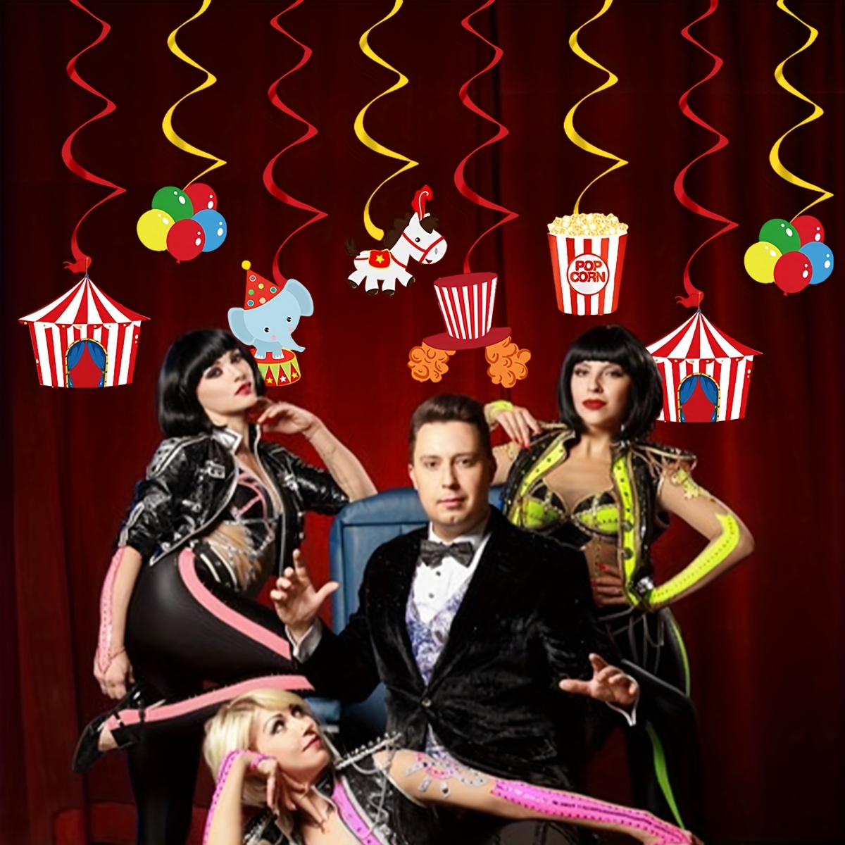 circus decorations sold on Temu United States
