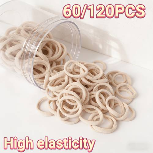 60 120pcs solid color thick high towel loop hair ties multi color mixed pack vintage style durable hair bands hair friendly ponytail accessories simple and elegant hair ties essential for students and office workers