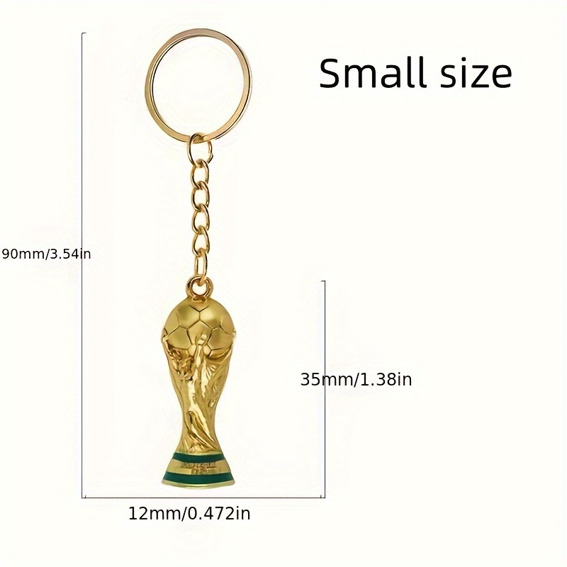 1 pc football cup cup keychain car keychain bag decoration chain waist hanging keychain details 0