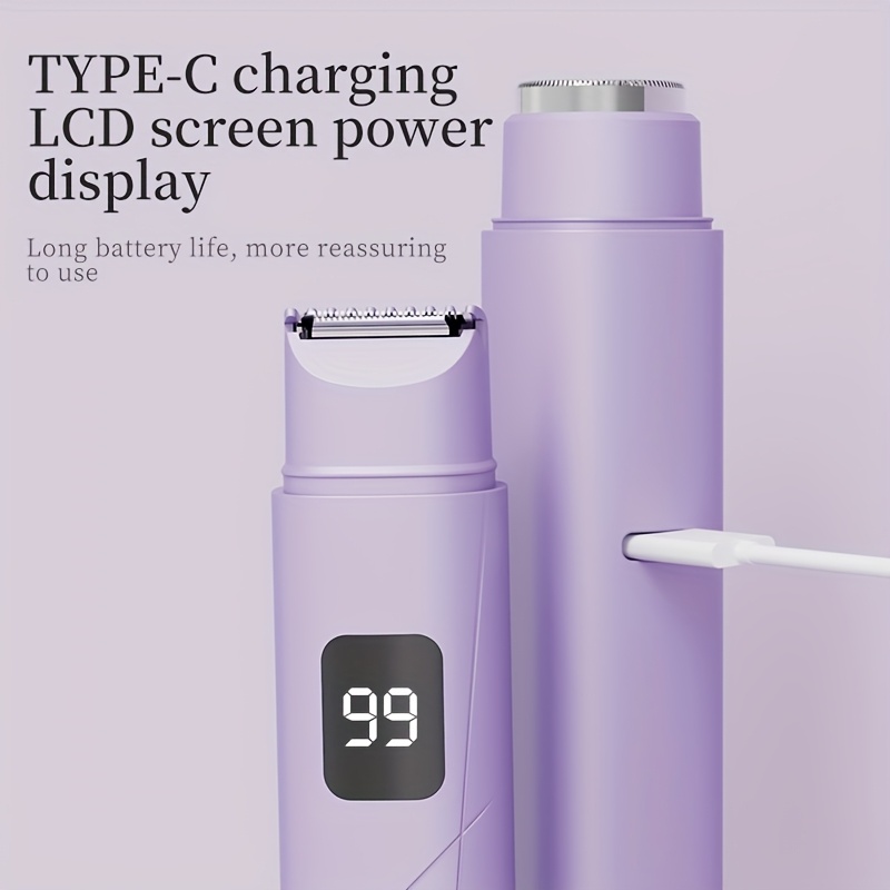  dual head 2 in 1 womens electric shaver a wet and dry hair removal device for bikini eyebrows face legs and underarms portable bikini trimmer rechargeable and cordless gentle and effective shaving details 7