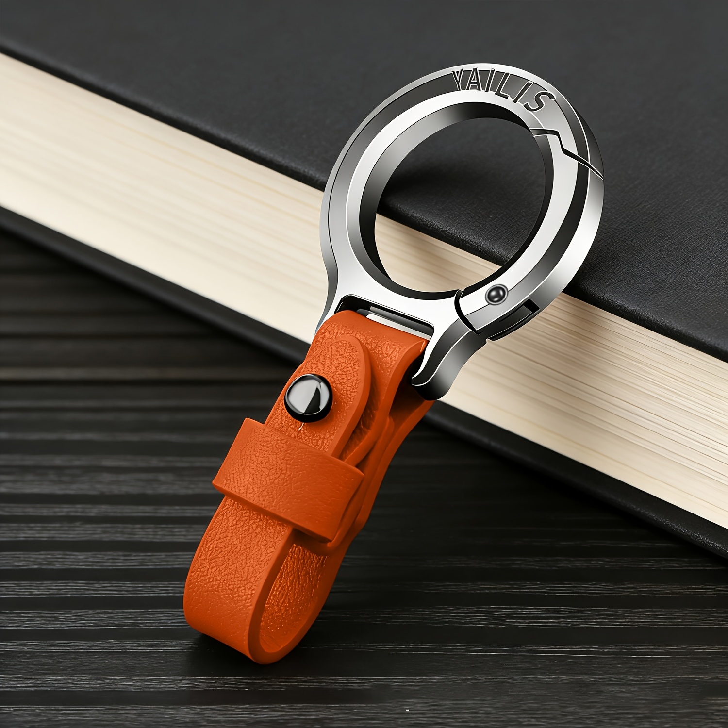 TEMU Llavero fácil para hombre, llave de coche, llave de bloqueo, gancho para llave, llavero circular colgante para cintura, colgante individual,