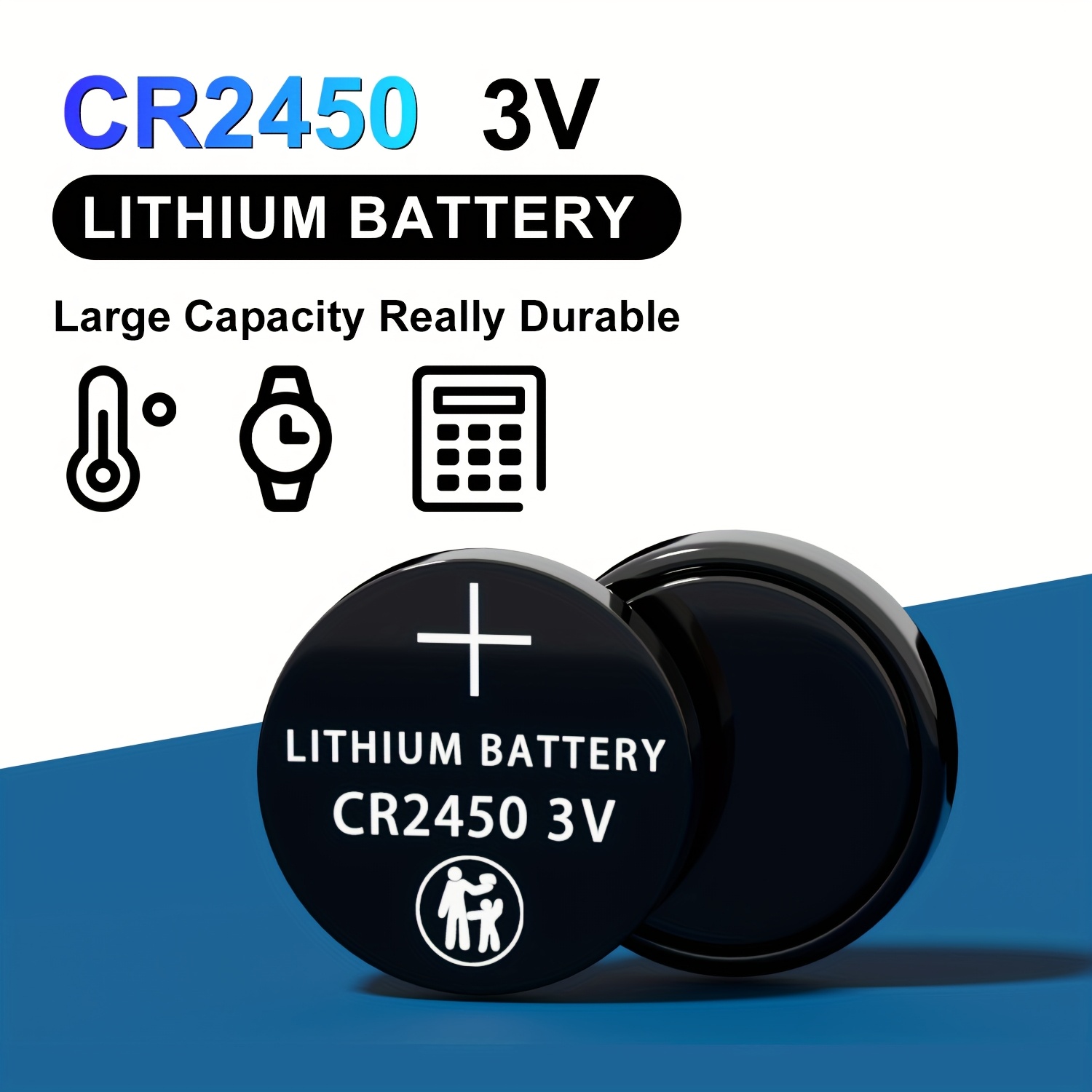 TEMU 40pcs Cr2450 Battery 3v Lithium For Calculators, Watch, Thermometer