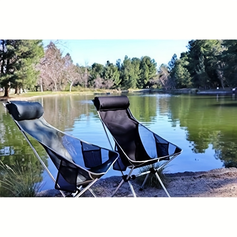 compact camping chair with high back portable and lightweight for hiking picnic fishing Product details 0