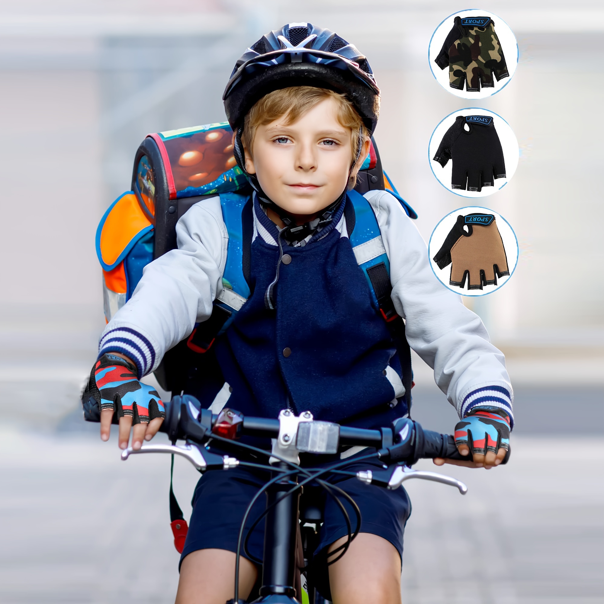 Kids Fingerless Sport Cycling Glove Non slip Toddler Kids - Temu United  Kingdom