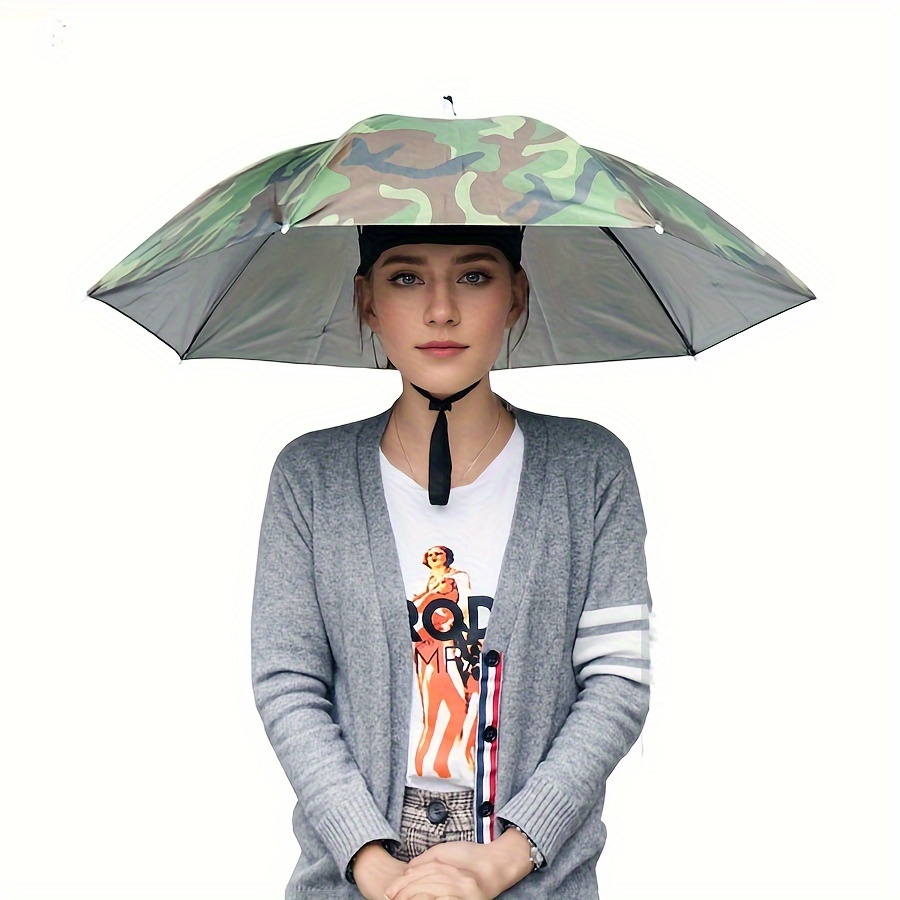 hat with an umbrella