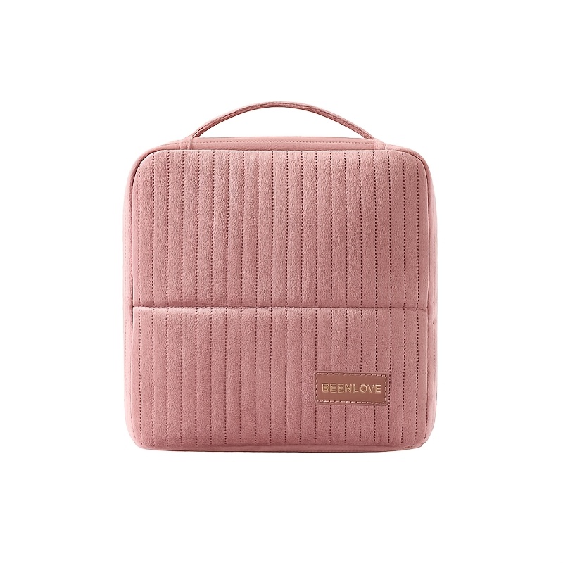TEMU Partitioned Storage For Soft Makeup Bags, Hand-held Large-capacity Cosmetic Storage Bag For Students, Commuter Carry-on Bag, Popular Online