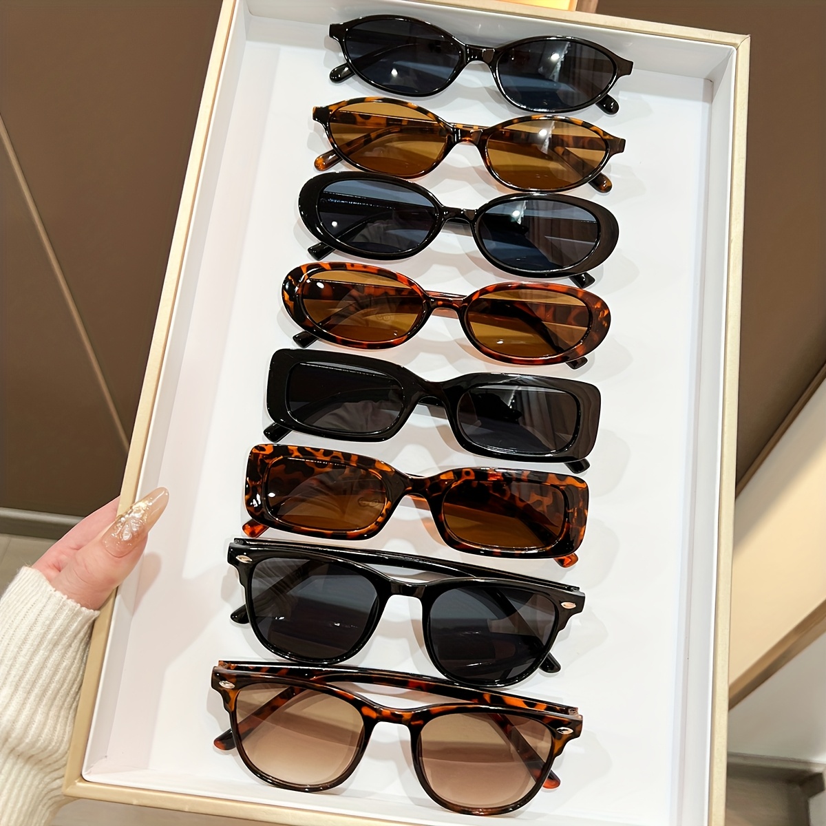 TEMU 8pcs Women's Fashion Eyewear, -style For Daily And Party Wear, Ideal Gift