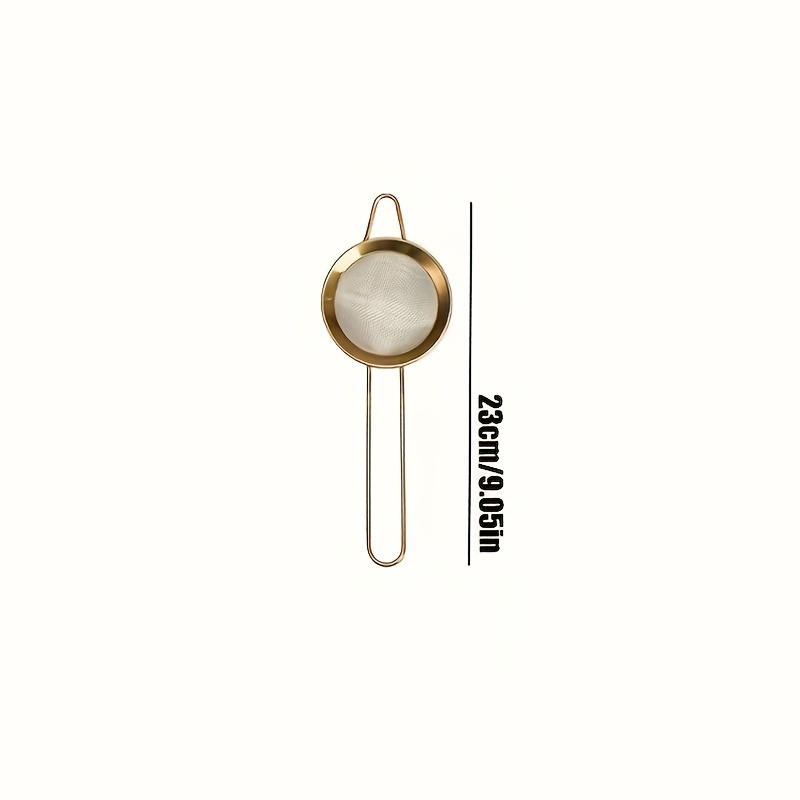 Image of Stainless Steel Golden Filter | Fine Mesh Flour Sieve, Kitchen Filter Screen, Suitable For Kitchen, Home, Baking, Cooking, Brewing, Used For Flour, Vegetables, Sugar, Flower Tea