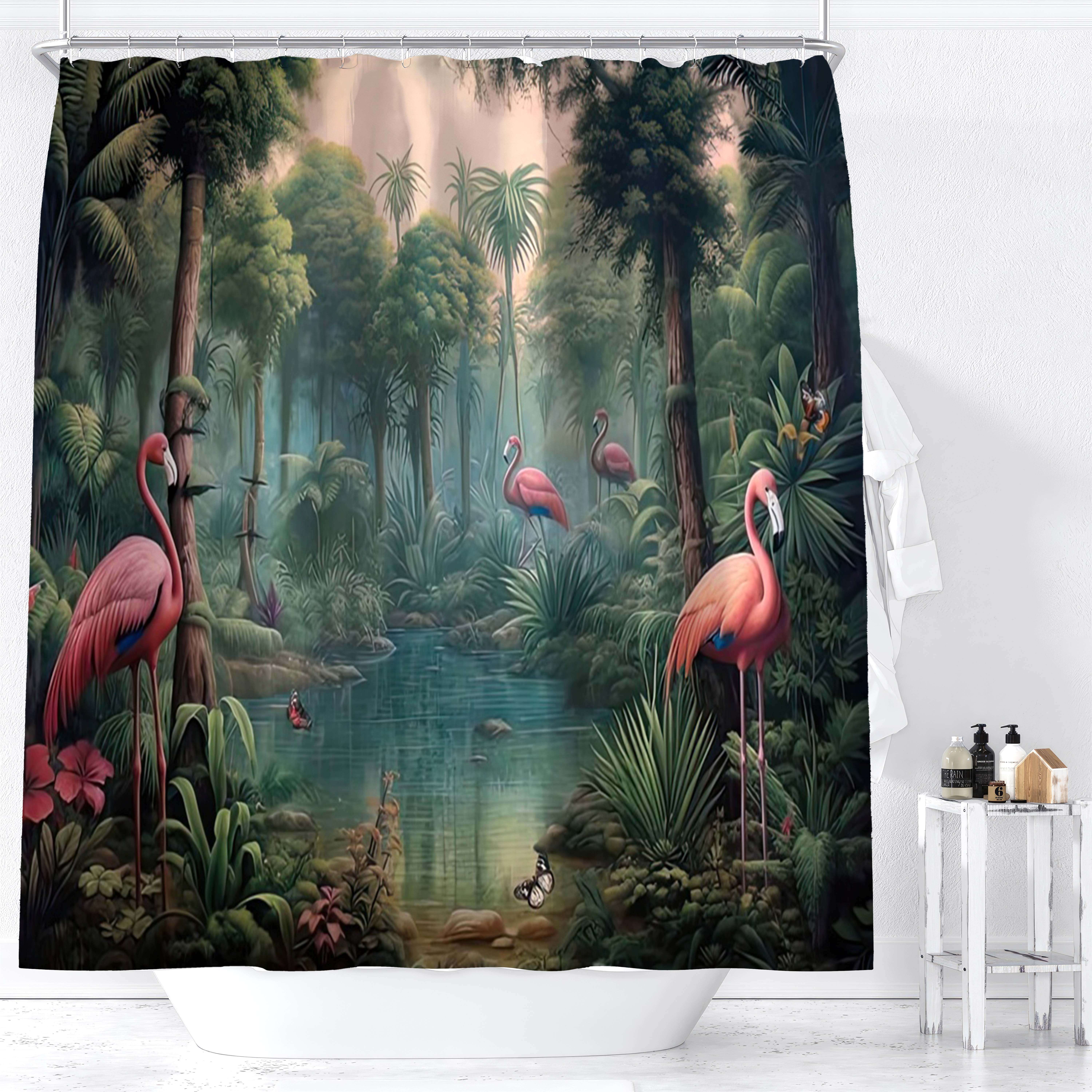 

1pc Shower Curtain, Printed Bath Decor, Bathroom Accessories