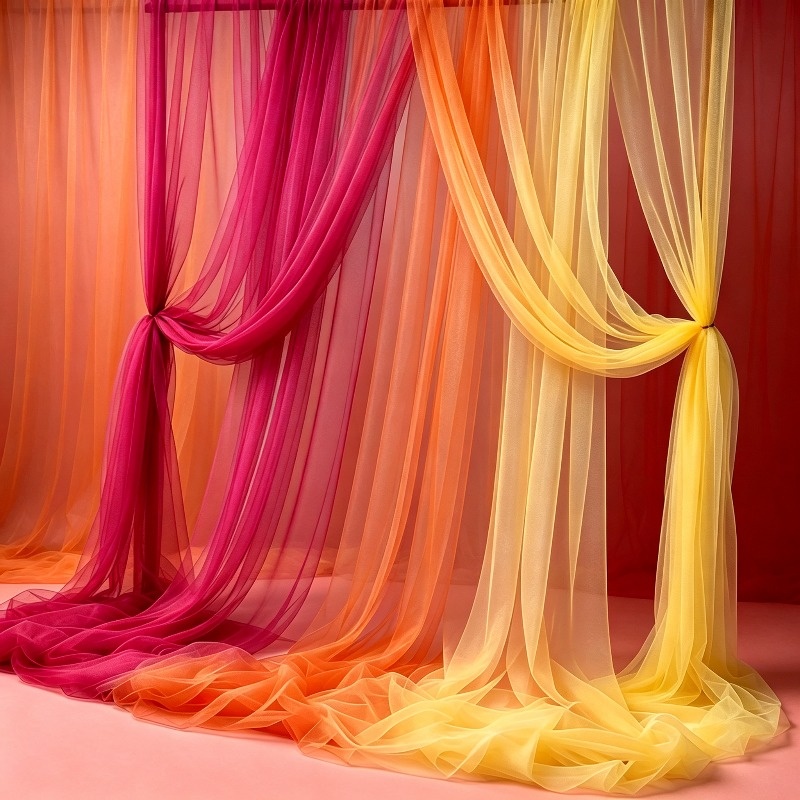 Image of 2026 Latest Luxury 3pcs Backdrop, And Combinable, Easy And Convenient Setup, 100% Polyester Material, Large Size, Soft And Transparent. Perfect For Graduation Season, Mother's Day, Day, And A Romantic