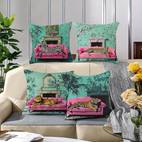 4pcs whimsical animal print pillow covers 17 72 x 17 72 inches polyester machine washable with zipper closure vibrant zebra for sofa car bedroom decor bedroom accent piece contemporary style zippered pillowcas