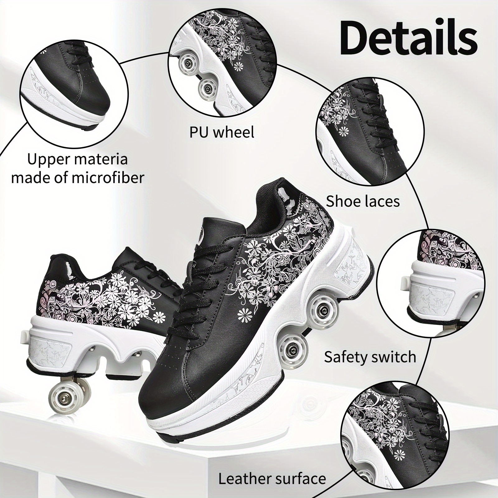 Calzado Zapatillas Con Ruedas Adultos Zapatos De Patinaje Con